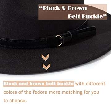 Lisianthus Vintage Fedora Hat for Men and Women