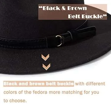 Lisianthus Vintage Fedora Hat for Men and Women