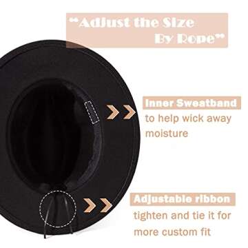 Lisianthus Vintage Fedora Hat for Men and Women