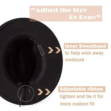 Lisianthus Vintage Fedora Hat for Men and Women