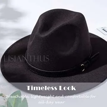 Lisianthus Vintage Fedora Hat for Men and Women