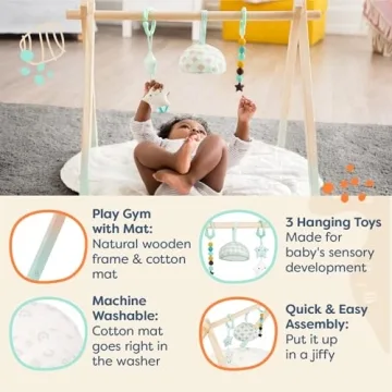 B. Baby Wooden Baby Gym – Stylish Infant Activity Mat