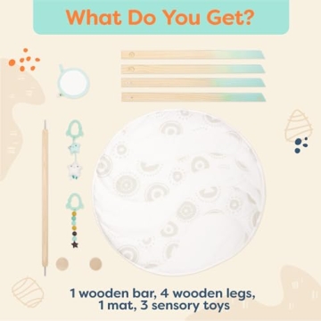 B. Baby Wooden Baby Gym – Stylish Infant Activity Mat