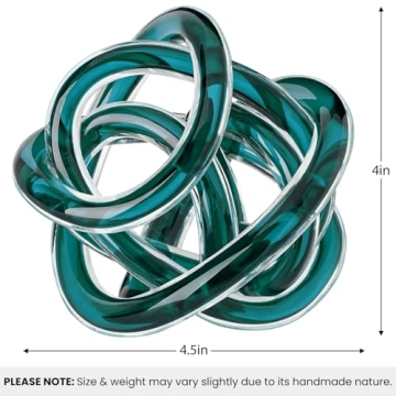 Torre & Tagus Orbit Hand Blown Glass Knot Sculpture