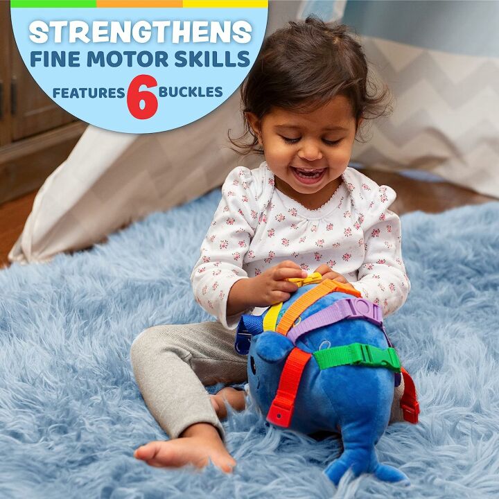 Blue Whale Motor Skills Toy for Toddler Travel Fun
