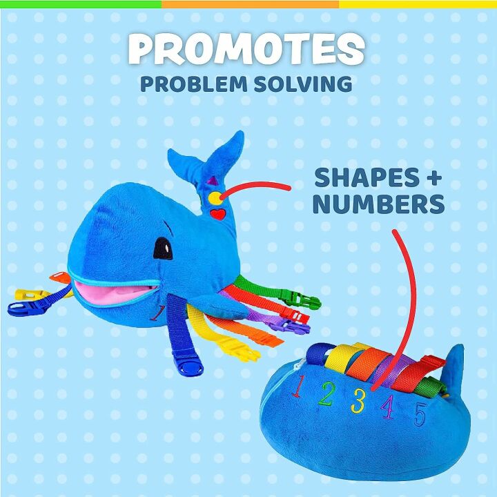 Blue Whale Motor Skills Toy for Toddler Travel Fun