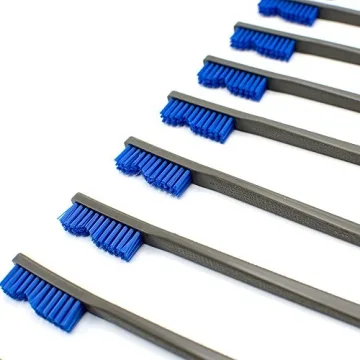 Otis Technology 10 Pack Blue Nylon Brushes for Cleaning