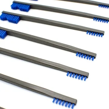 Otis Technology 10 Pack Blue Nylon Brushes for Cleaning