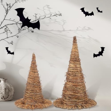 Leinuosen Witch Hat Decor with LED Lights for Halloween