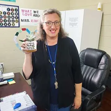 Tuitessine Teachers Gift for Women Men Teacher Appreciation Succulent Planters Pots Back to School Best Teacher Birthday Retirement Gifts Mini Ceramic Planter Pot with Gift Box (NO Plants)