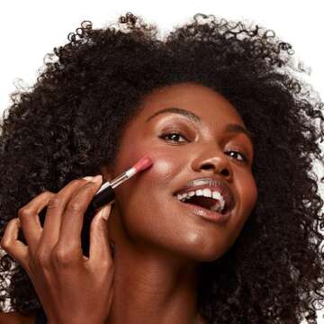 Saie Dew Blush - Lightweight Liquid Blush with a Blendable + Buildable Cream Finish - Dewy Cheek Tint with Doe Foot Wand Makeup Applicator - Cutie (.40 oz)