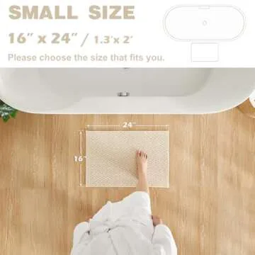Bathroom Rugs Non Slip Washable, Super Absorbent Thin Bath Mat for Bathroom Small Quick Dry Low Pile...