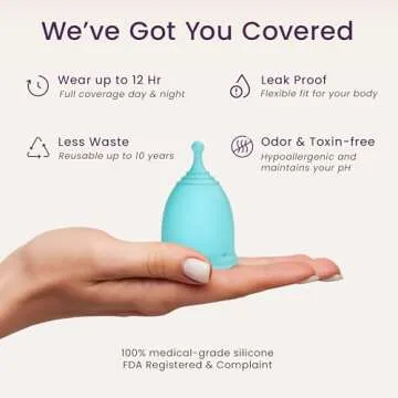 EcoBlossom Reusable Menstrual Cup Set - The Most Reliable Medical Grade Silicone Period Cups - Comfo...