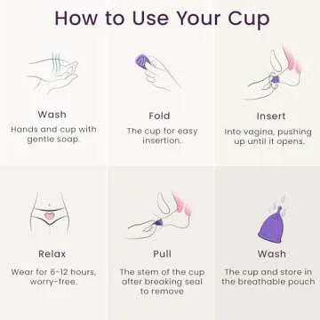 EcoBlossom Reusable Menstrual Cup Set - The Most Reliable Medical Grade Silicone Period Cups - Comfortably use for 12 Hours (2 Large Cups)