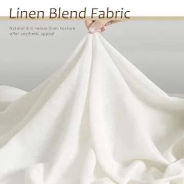 Stylish Cream Linen Curtains Set of 2 for Elegant Living