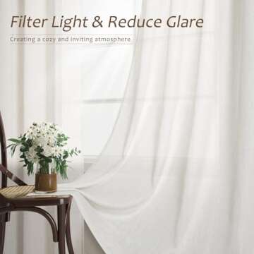 Stylish Cream Linen Curtains Set of 2 for Elegant Living