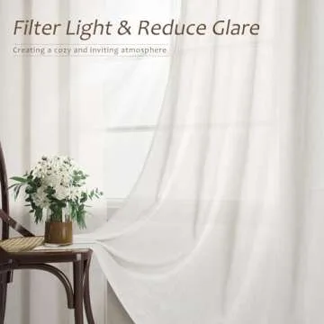 Stylish Cream Linen Curtains Set of 2 for Elegant Living