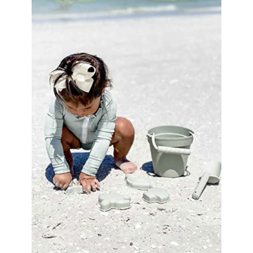 BraveJusticeKidsCo. Silicone Beach Toys Set for Kids