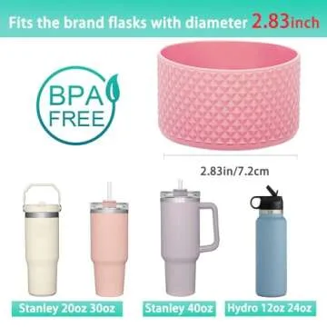 2 Pcs Tumbler Bottom Protector Boot for Stanley Quencher Adventure 40oz & Stanley IceFlow 20oz 30oz ...