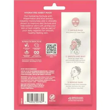 Burt's Bees Hydrating Watermelon Sheet Mask Pack of 6