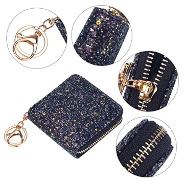 GEEAD Small Glitter Wallet for Girls Mini Coin Purse