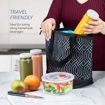 Travel Glass Drinking Bottle Jar 16 Ounce Reusable 12-Pack