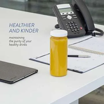 Travel Glass Drinking Bottle Jar 16 Ounce Reusable 12-Pack