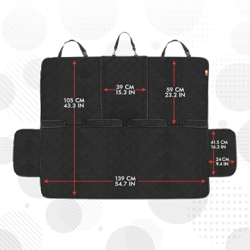 Lusso Gear Waterproof Dog Car Seat Cover for Back Seat