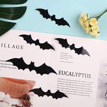 Charming 3D Halloween Bat Stickers - 60 PCS for Decor