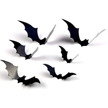 Charming 3D Halloween Bat Stickers - 60 PCS for Decor