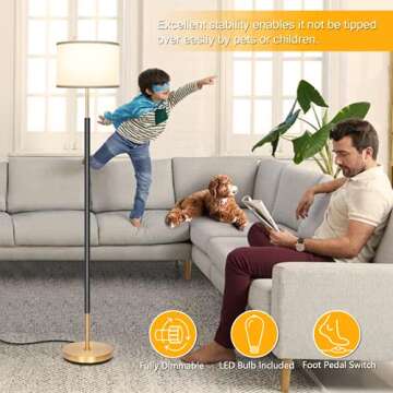 Boncoo Fully Dimmable Floor Lamp for Modern Homes