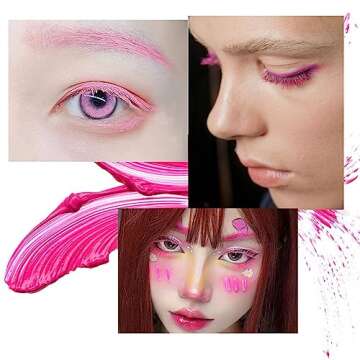 LGSZGDCN pink Mascara colored mascara Eyes Makeup Best Waterproof Fast Dry Eyelashes Curling Lengthe...