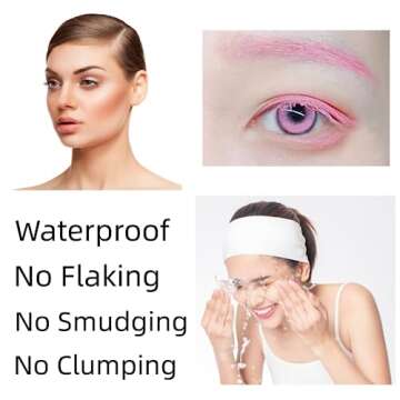 LGSZGDCN pink Mascara colored mascara Eyes Makeup Best Waterproof Fast Dry Eyelashes Curling Lengthening Eye Lashes Party Stage Use