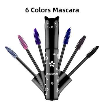 LGSZGDCN pink Mascara colored mascara Eyes Makeup Best Waterproof Fast Dry Eyelashes Curling Lengthening Eye Lashes Party Stage Use