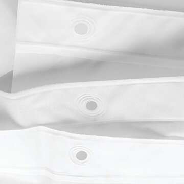 iDesign Waterproof PEVA Bathroom Shower Curtain Liner - 72" x 72", White