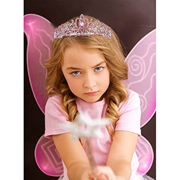COCIDE Sparkling Pink Tiara for Girls and Women