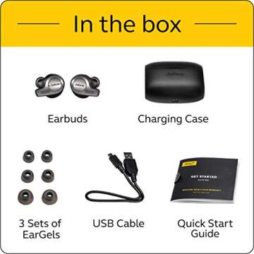 Jabra Elite 65t Earbuds – Alexa Built-in, True Wireless Earbuds with Charging Case, Titanium Black – Bluetooth Earbuds Engineered for The Best True Wireless Calls and Music Experience
