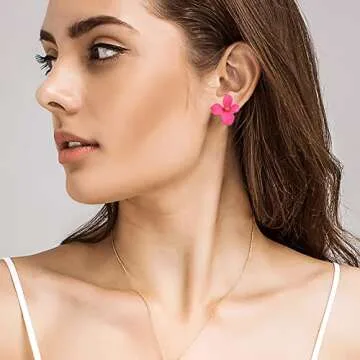 Stylish Boho Stud Earrings for Women - Chic Floral Design