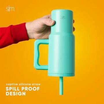 Simple Modern Kids 24 oz Tumbler with Handle and Silicone Straw Lid | Spill Proof and Leak Resistant | Reusable Stainless Steel Bottle | Gift for Kids Boys Girls | Trek Collection | Cream Leopard