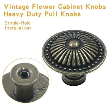Luomorgo Antique Bronze Cabinet Knobs - 10 Pcs Heavy Duty