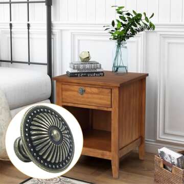 Luomorgo Antique Bronze Cabinet Knobs - 10 Pcs Heavy Duty