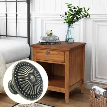 Luomorgo Antique Bronze Cabinet Knobs - 10 Pcs Heavy Duty