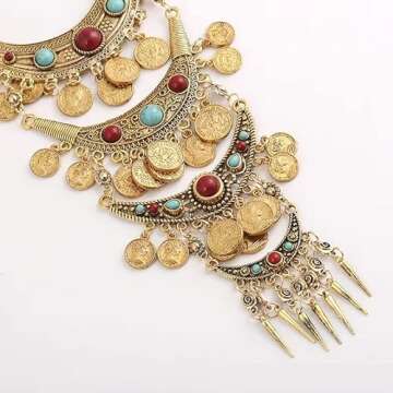 Stylish Boho Gold Statement Necklace for Women