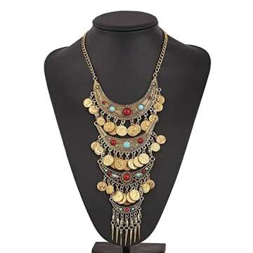 Stylish Boho Gold Statement Necklace for Women