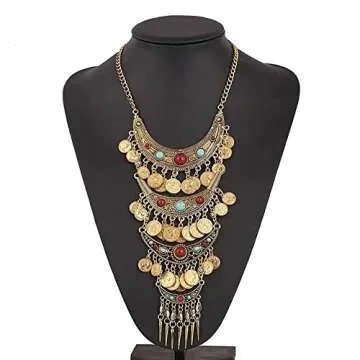 Stylish Boho Gold Statement Necklace for Women