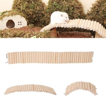 LUVCOSY Wooden Bridge Bundle for Small Pets Accessories