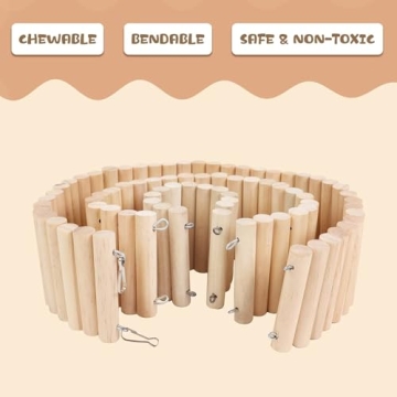 LUVCOSY Wooden Bridge Bundle for Small Pets Accessories