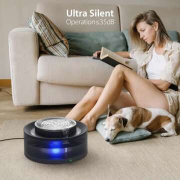 iPettie Cake Dog Water Fountain, 8L/2.1Gal Large Capacity Automatic Dispenser, Wireless Pump Filtered Waterer Purifier with BPA-Free Stainless Steel Bowls, Dishwasher Safe, Grey