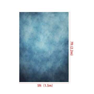 Kate 5x7ft/1.5m(W) x2.2m(H) Blue Headshot Background Blue Texture Portrait Photography Microfiber Ba...