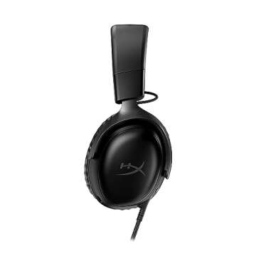 HyperX Cloud III – Wired Gaming Headset, PC, PS5, Xbox Series X|S, Angled 53mm Drivers, DTS Spatial Audio, Memory Foam, Durable Frame, Ultra-Clear 10mm Mic, USB-C, USB-A, 3.5mm – Black